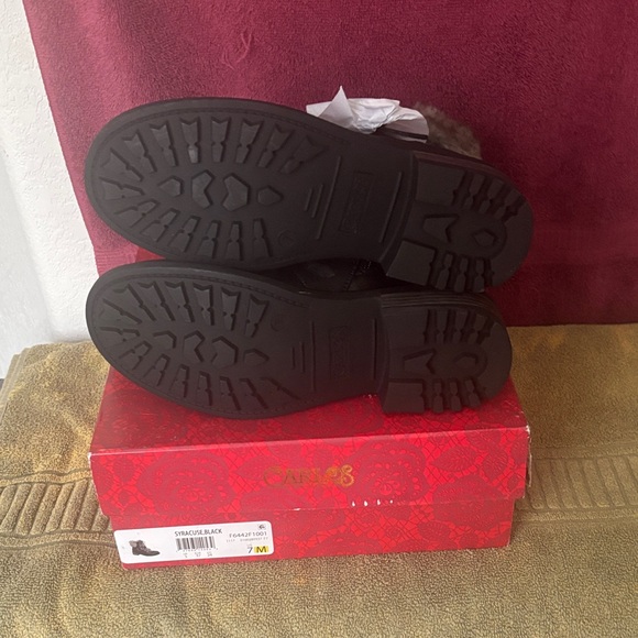 Carlos by Carlos Santana Black Fur-Lined Winter Boots - Picture 2 of 7